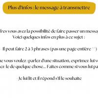 MESSAGE A TRANSMETTRE